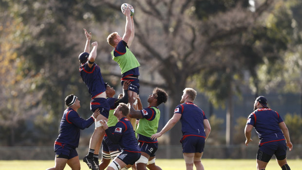 The more the Rebels practise their lineout technique the better they are becoming at winning the ball on match day.