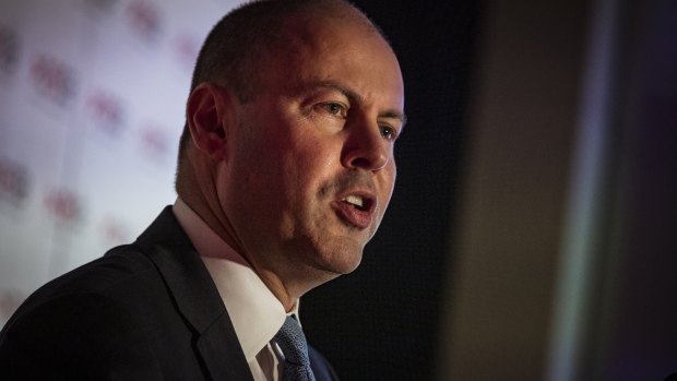 Australian Treasurer Josh Frydenberg speaks at the launch of the Intergenerational Report 2021. 