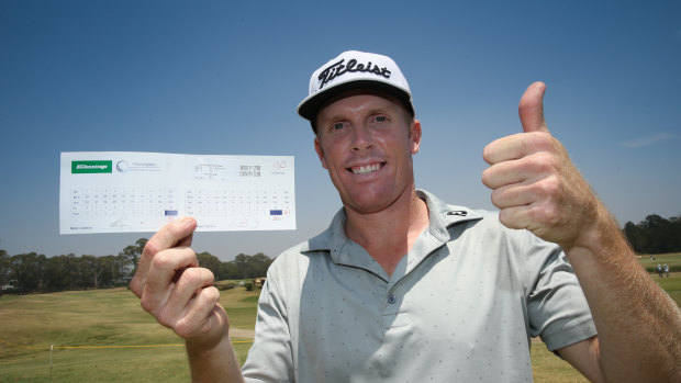 Andrew Dodt posted a course-record 61 during the second round of the NSW Open at Twin Creeks Golf and Country Club.