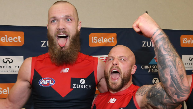 Max Gawn and Nathan Jones, two who did the hard yards with the Demons.