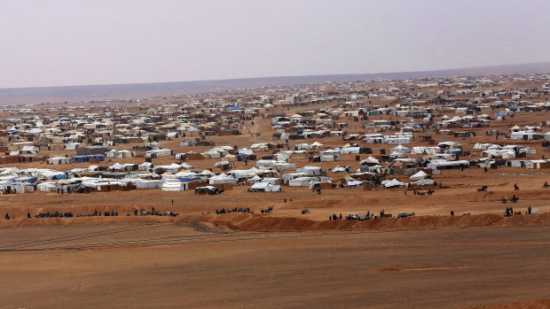 The Rukban refugee camp, which has been without humanitarian support since January.