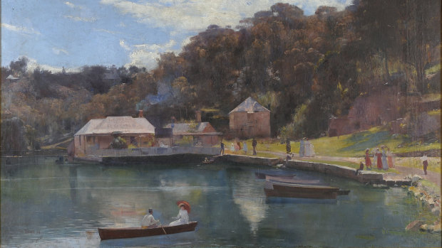 Tom Roberts' Mosman's Bay, 1894. Oil on canvas. 
