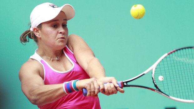 Moving on: Ashleigh Barty grabbed a win in Strasbourg.
