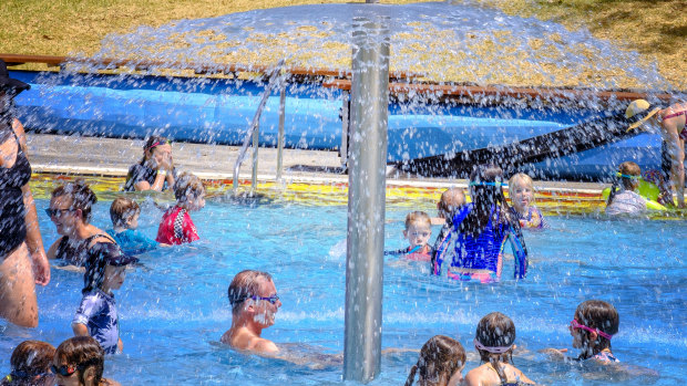 People flocked to North Melbourne pool to escape the heat.