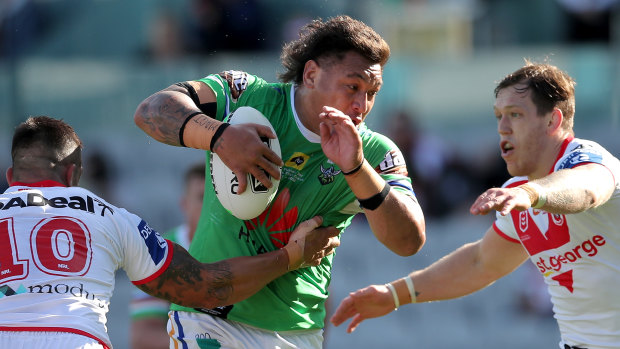 Josh Papalii has been enormous for the Raiders in 2020 as the club's forwards struggled due to injury.