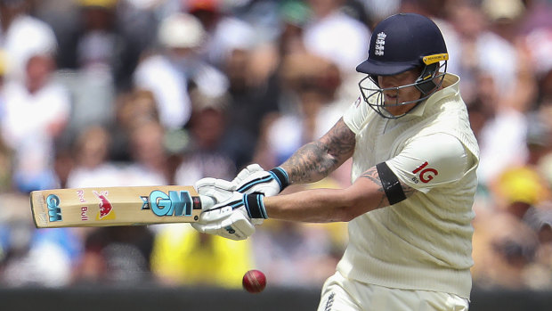 Ben Stokes in action on day one. 