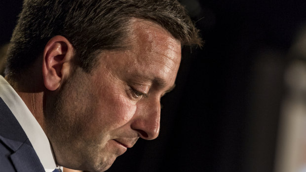 Opposition Leader Matthew Guy concedes defeat in the Victorian election.