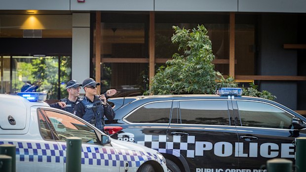 Sections of Carlton have been cordoned off by police. 