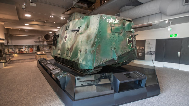 The only remaining German A7V tank in the world has returned to the Queensland Museum.
