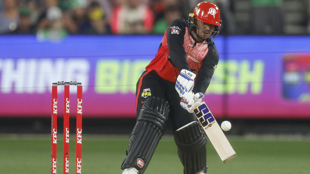 Quinton de Kock of the Renegades top-scored for his side in their loss to the Stars.