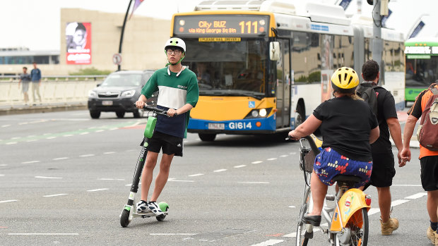 Several companies have approached authorities looking to roll out electric scooters in Brisbane.