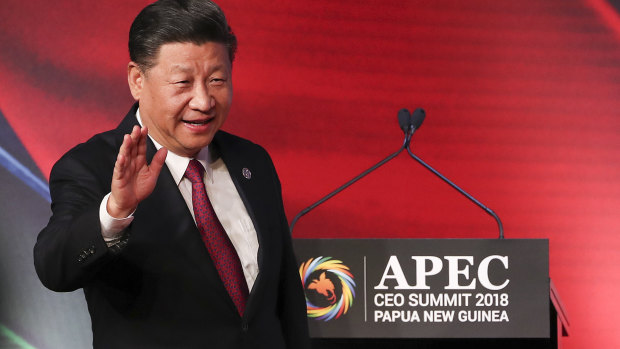 Xi Jinping arrives in Port Moresby for the APEC summit.