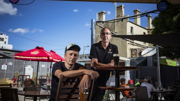 Musician Dan Warner (left) with Lomond Hotel owner James Neagle. 