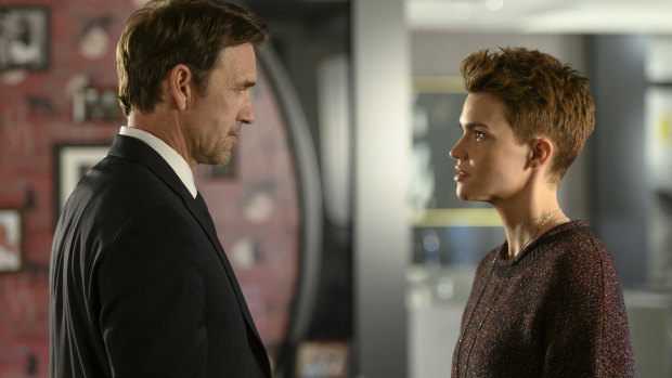 Father and daughter ... Kate Kane (Ruby Rose) with her father Jacob Kane (Dougray Scott).