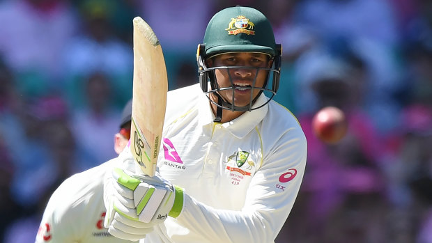 Usman Khawaja has scored his maiden first-class ton on the subcontinent.