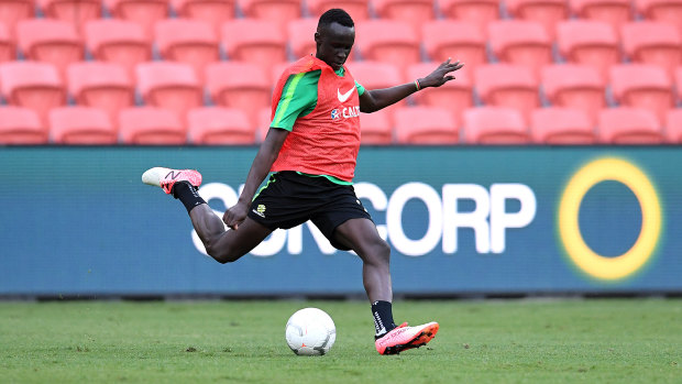 Called up: Thomas Deng has been added to the Socceroos side.