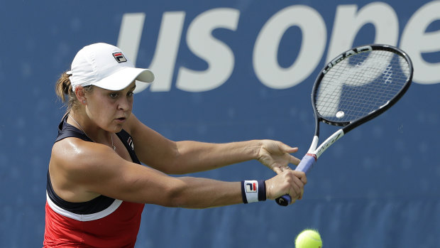 Strong start: Australia's Ash Barty progressed safely into the second round.