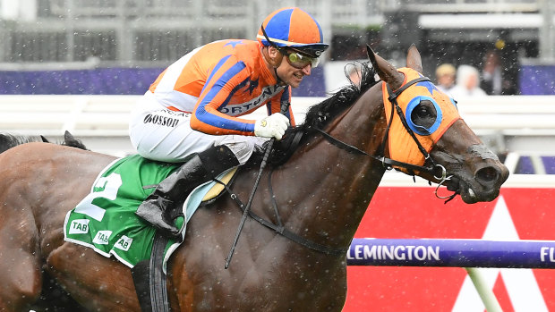 Melody Belle comes home strong to win the Empire Rose Stakes at Flemington.