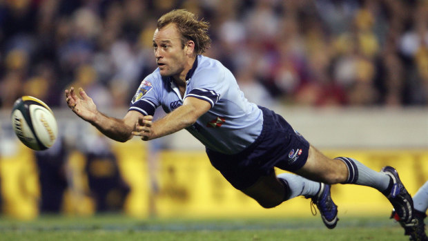 Chris Whitaker during the famous win against the Brumbies in Canberra in 2005.