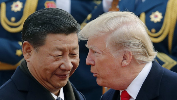 US President Trump meeting Chinese President Xi.