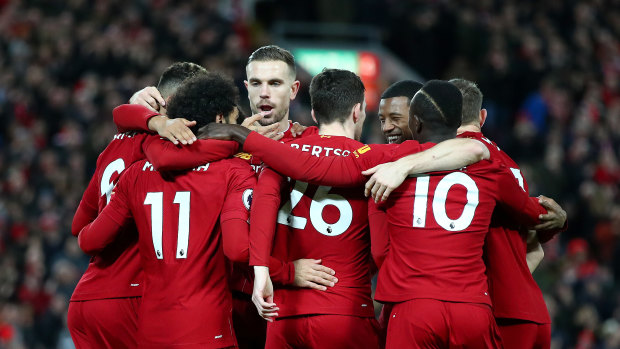 Liverpool's star-studded team are just two wins away from securing the Premiership, but the season will now not resume at the end of May.