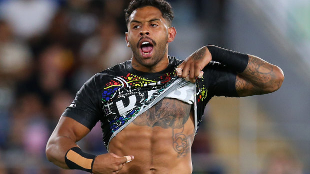 Josh Addo-Carr before the Indigenous All Stars match in February this year.