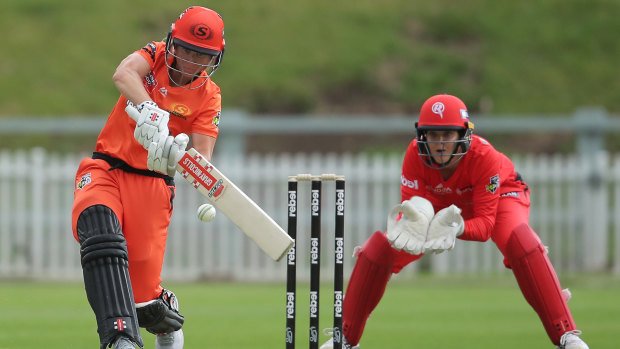 Beth Mooney in action for the Scorchers. 