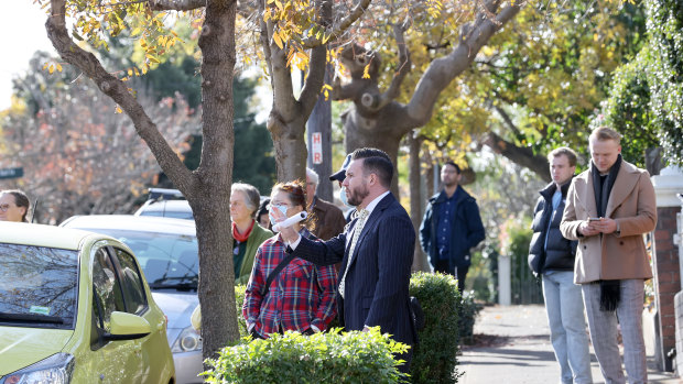 All four registered buyers placed bids on the original Victorian house. 