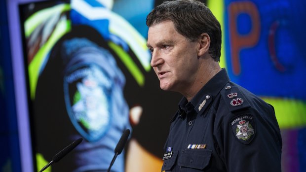 Chief Commissioner Shane Patton says Saturday’s protest was the most violent he has seen in 20 years.