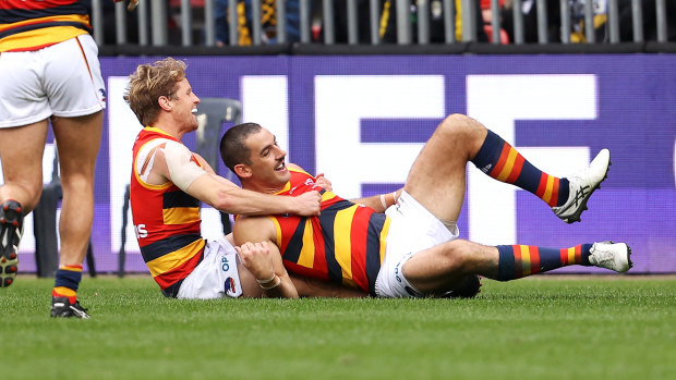 Rory Sloane (left) and Taylor Walker.