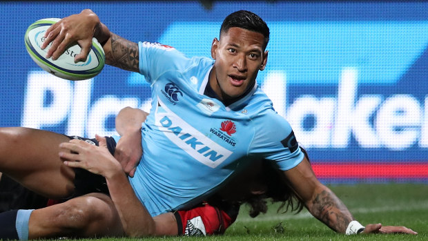 Complex: Folau is in hot form for the Waratahs but continues to court controversy off it. 