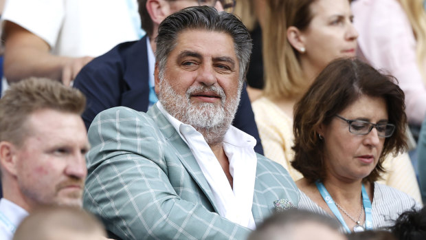 Matt Preston watches on Rod Laver Arena ahead of the Men's Final.