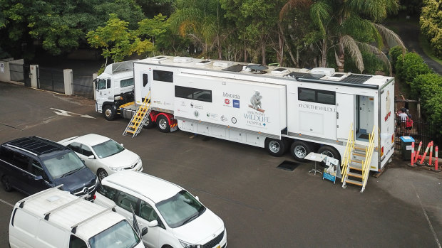 The mobile Byron Bay Wildlife Hospital.