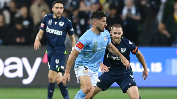 City move to top of the table after sinking Melbourne Victory