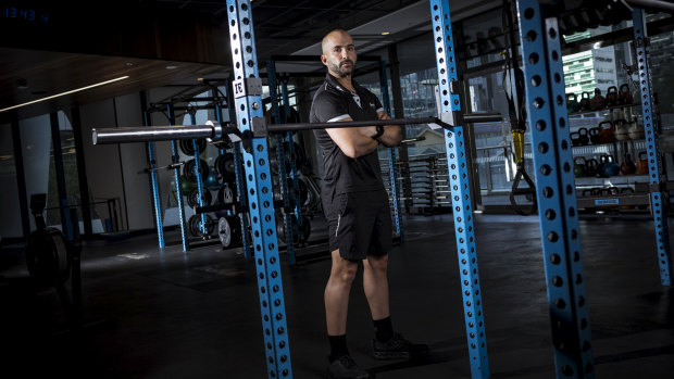 Joey Ali, a personal trainer based at GoodLife Health Club in Docklands. Fitness fanatics could be back in the gym soon when coronavirus restrictions are lifted.