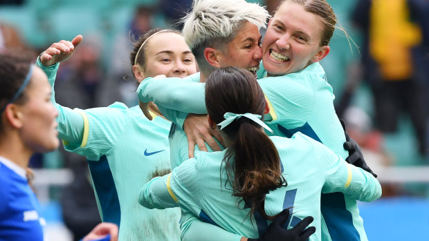 As it happened: Matildas on track for Paris after 3-0 win over Uzbekistan in Olympic qualifiers