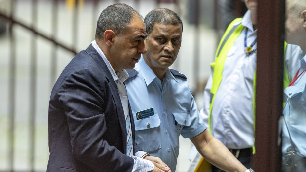 Murat Davsanoglu arrives at the Supreme Court in Melbourne on Wednesday. 