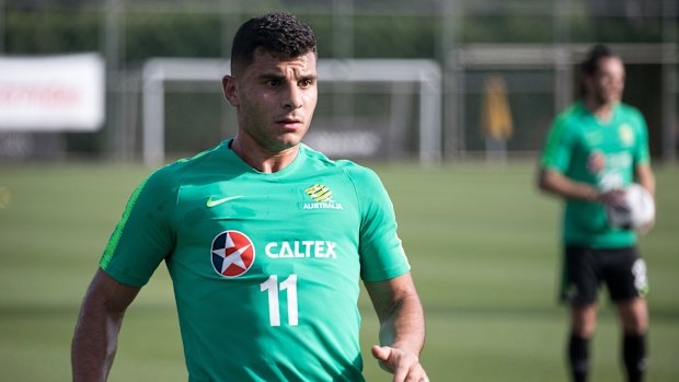 Fresh blood: Andrew Nabbout scored the opener for Australia against Oman.