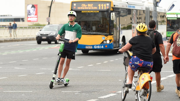 Several companies have approached authorities looking to roll out electric scooters in Brisbane.