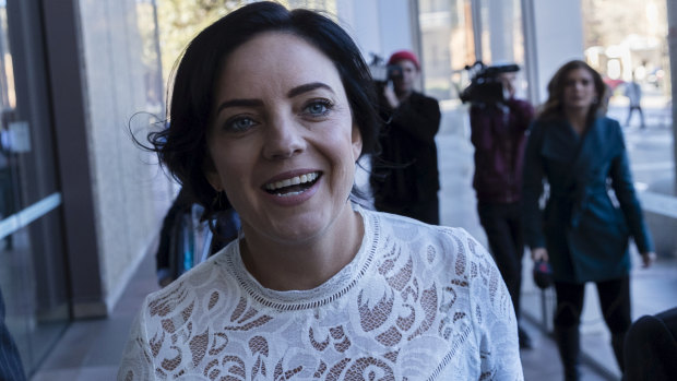 Emma Husar arrives at the Federal Court on  Friday.
