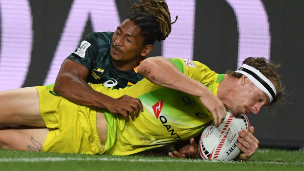Marking a mark: In his debut season O'Donnell became the first Australian man to be nominated for World Sevens Player of the Year. 