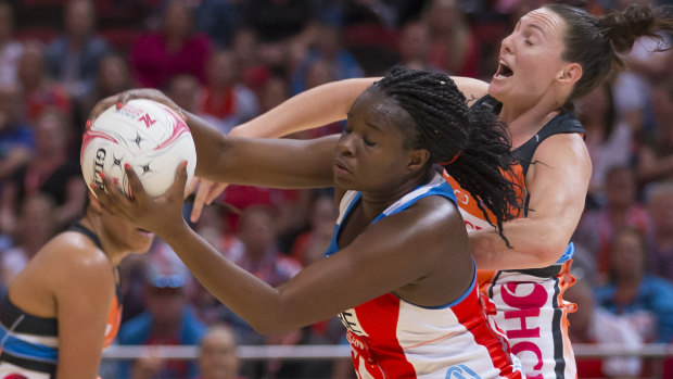 Toughness: Sam Wallace's mental strength was hailed by Swifts teammates as she led them to victory over the Giants. 