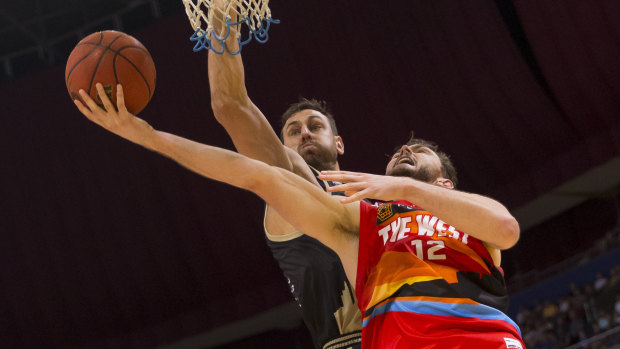 Sliding: Andrew Bogut (left) and the Kings are slipping down the NBL ladder.