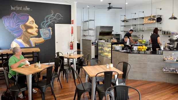 The suburb is home to well-liked cafes such as Cafe Gia, down the road from Mr Dobinson's home.