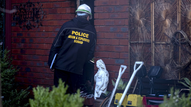 Specialist police were at the home on Sunday morning.