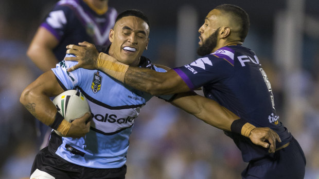 Tough talk: Valentine Holmes is looking forward to playing his former teammate James Maloney.