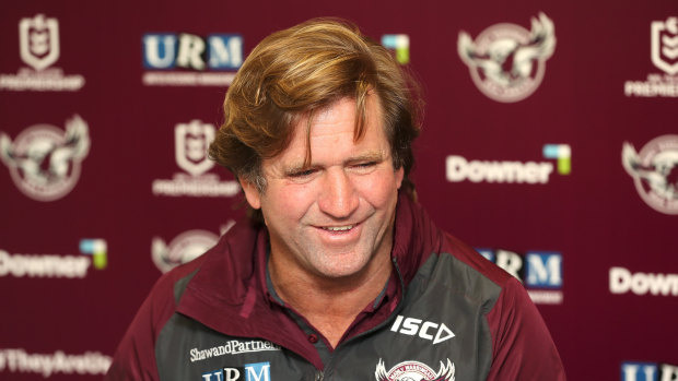 Flying high: In his second spell as coach of the Sea Eagles, Des Hasler has his squad performing well above pre-season predictions.