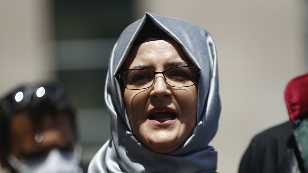 Hatice Cengiz, the fiancee of slain Saudi journalist Jamal Khashoggi.