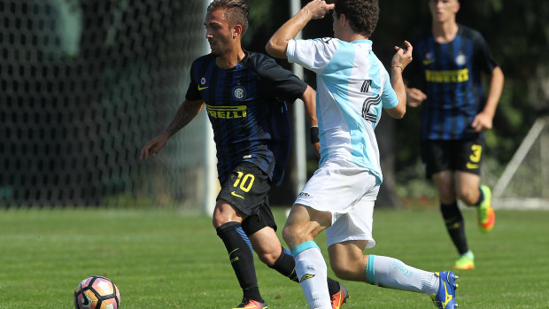 Socceroos aspirant Reno Piscopo turns out in a youth match for Italian powerhouse Inter Milan.