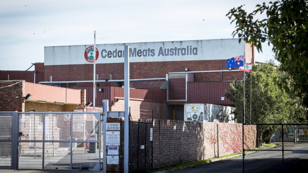 The Cedar Meats plant, site of Victoria's biggest COVID-19 cluster.